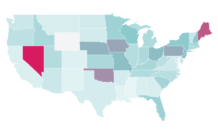 Affinity by region — Barry Manilow, United States