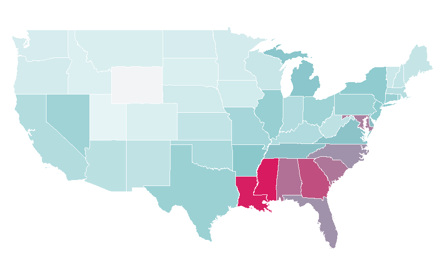 Affinity by region — Barry White, United States