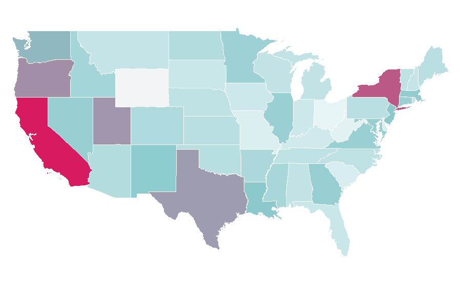 Affinity by region — Baseball cap, United States