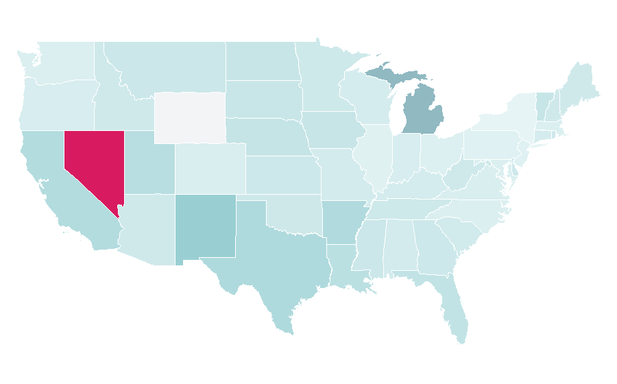 Affinity by region — Baseball park, United States