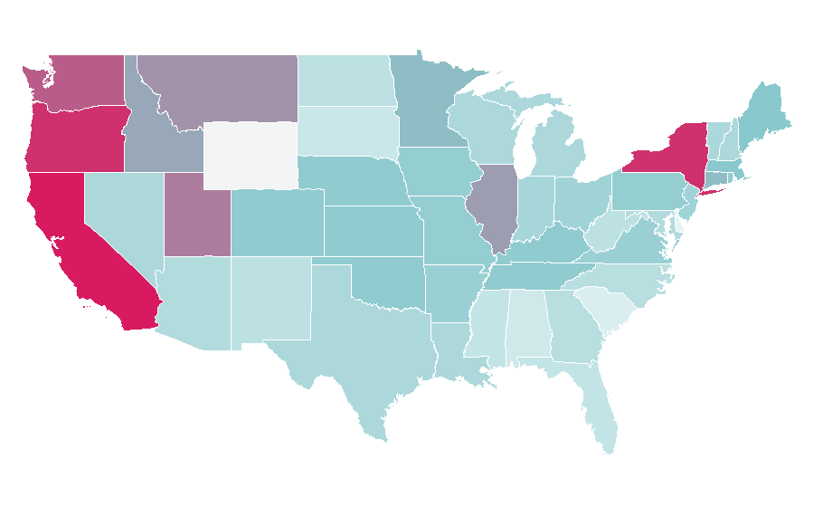 Affinity by region — Basic Instinct, United States