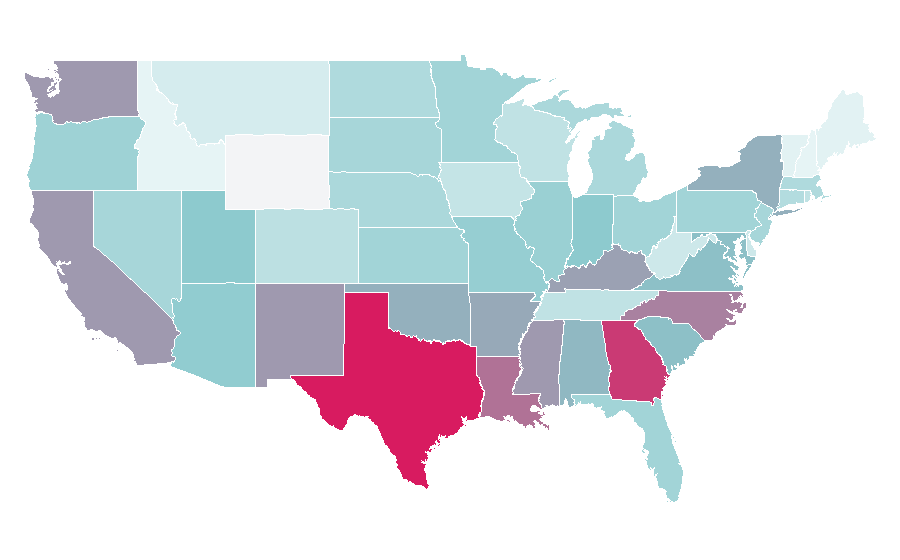 Affinity by region — Basketball Bundesliga, United States