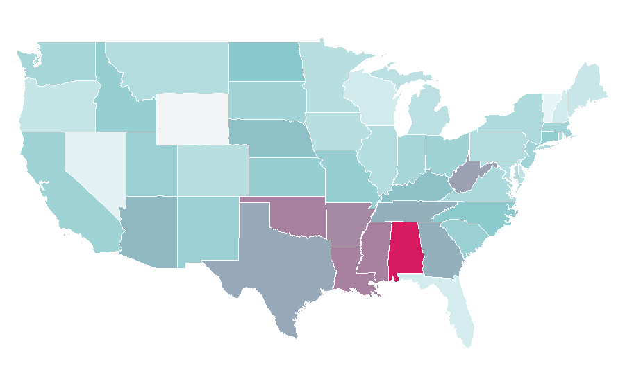 Affinity by region — Bassinet, United States