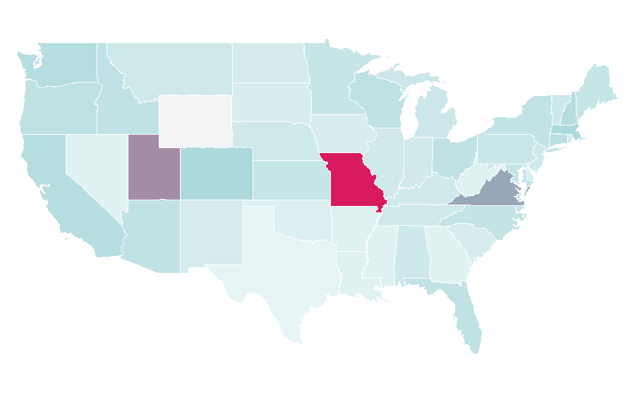 Affinity by region — Bastille (band), United States