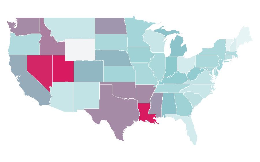 Affinity by region — Bath bomb, United States