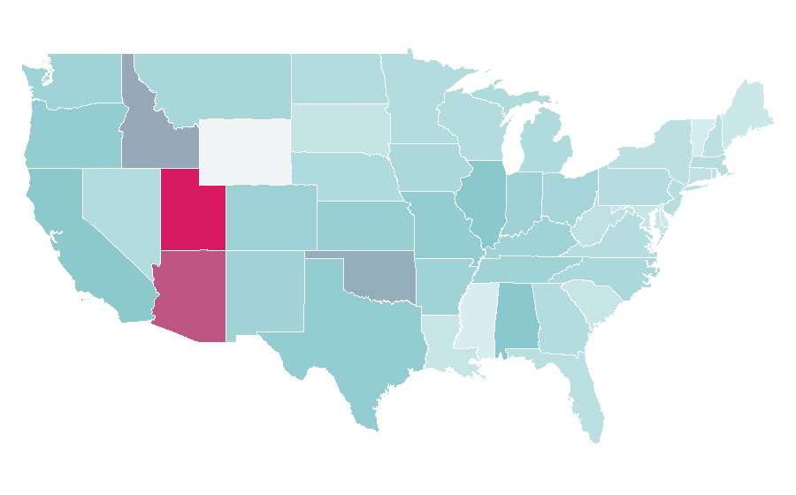 Affinity by region — Batman Begins, United States