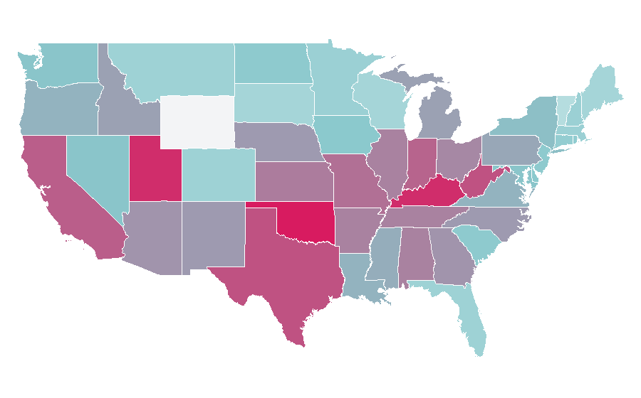 Affinity by region — Batman: The Animated Series, United States