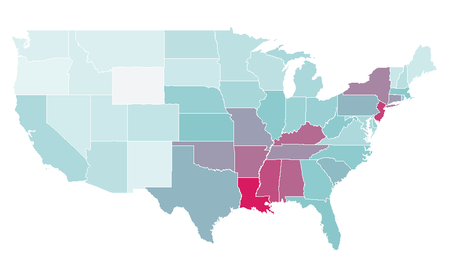 Affinity by region — BaubleBar, United States