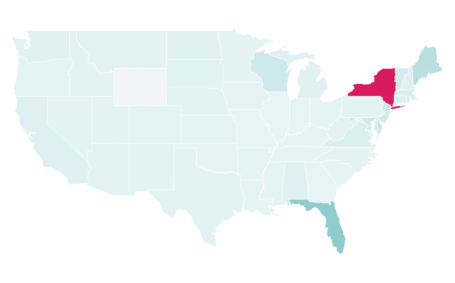 Affinity by region — Bayside (band), United States