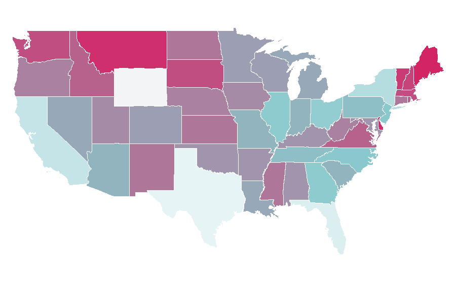 Affinity by region — BBC History Magazine, United States