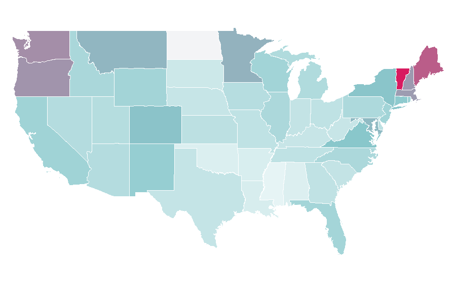 Affinity by region — BBC News, United States