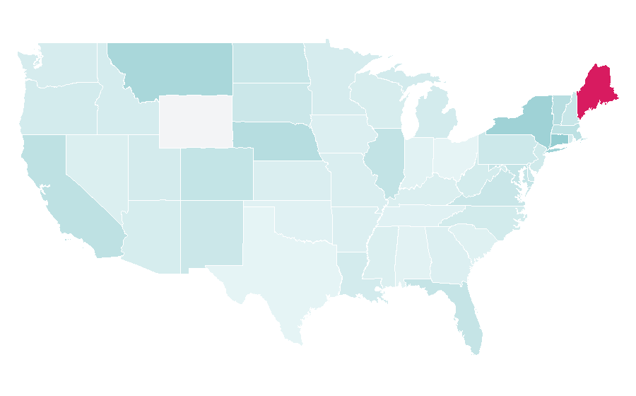 Affinity by region — BBC Radio 1, United States