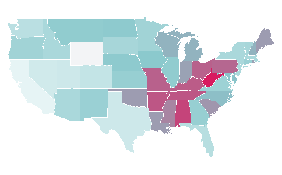 Affinity by region — Bea Arthur, United States