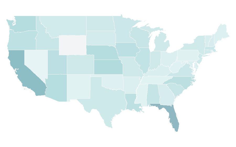Affinity by region — Beach volleyball, United States