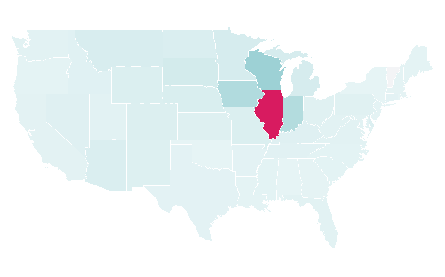 Affinité par région — Bear, États-Unis