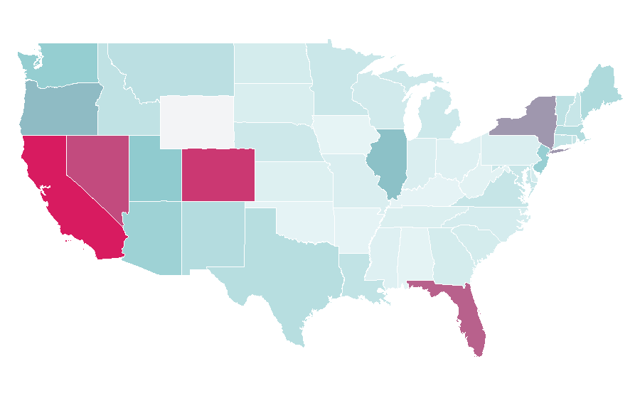 Affinity by region — Beatport, United States