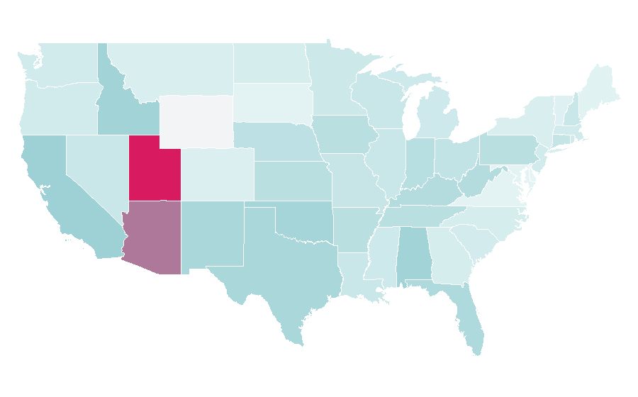 Affinity by region — Beauty and the Beast, United States