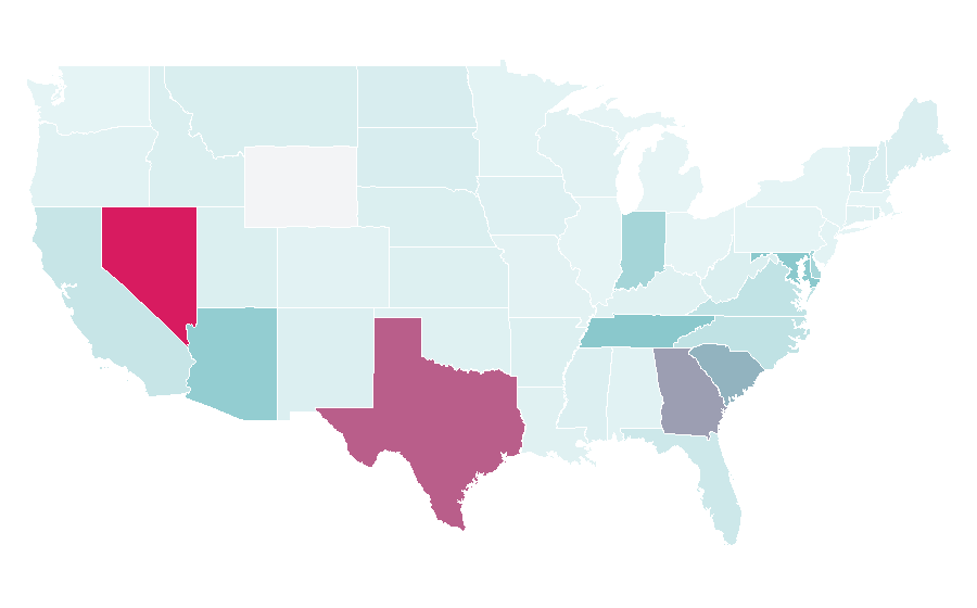 Affinity by region — Beazer Homes USA, United States