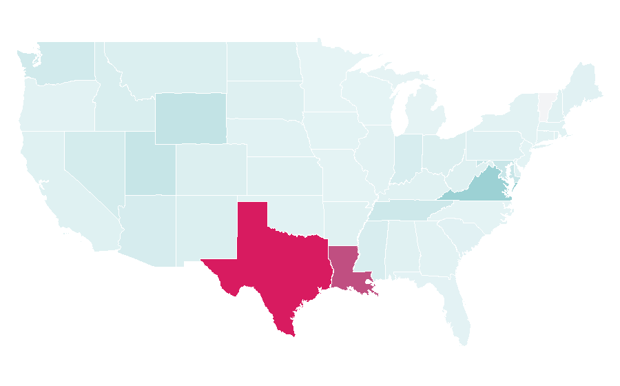 Affinity by region — Bechtel, United States