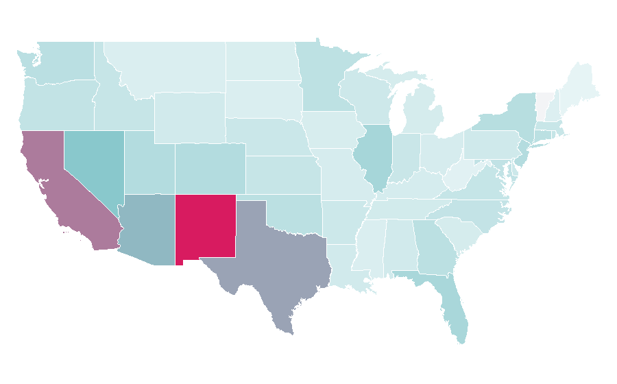 Affinity by region — Becky G, United States