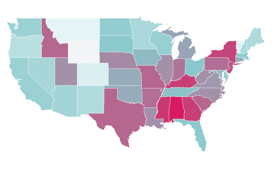 Affinität nach Region — Bedroom, USA