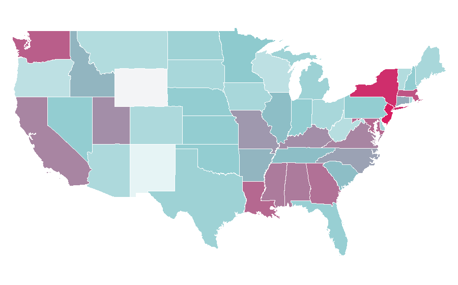 Affinity by region — Bedroom Design, United States