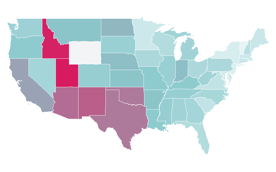 Affinity by region — Bee Movie, United States