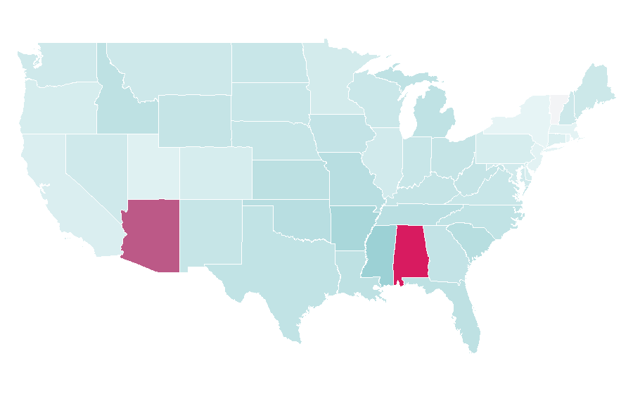 Affinity by region — Beekeeping, United States