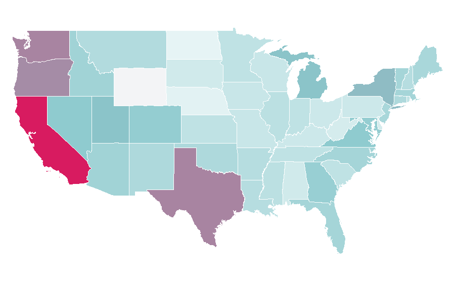 Affinity by region — Beginners, United States