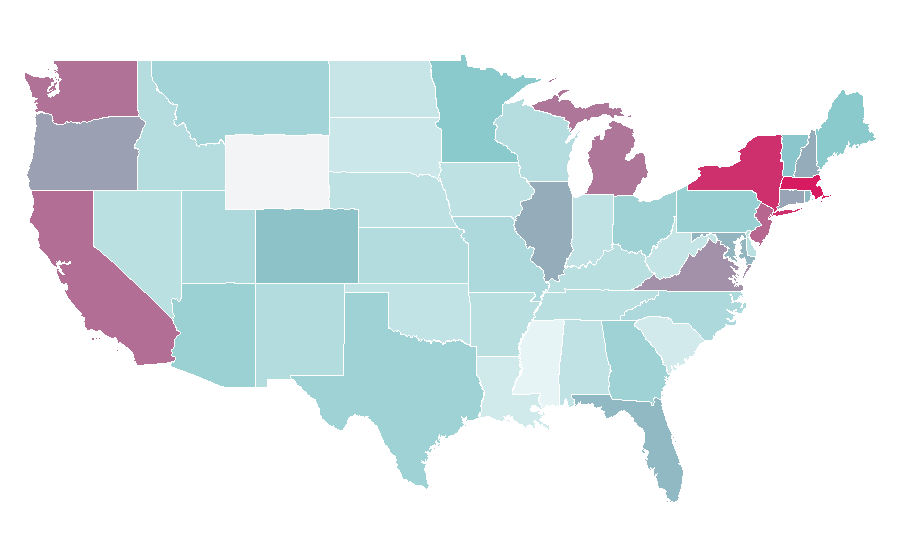 Affinity by region — Beirut (band), United States