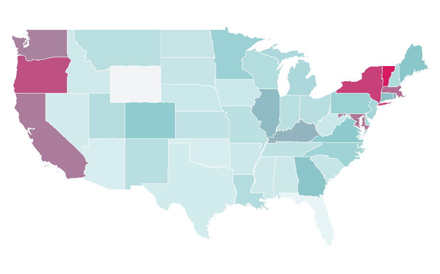 Affinity by region — Bell hooks, United States
