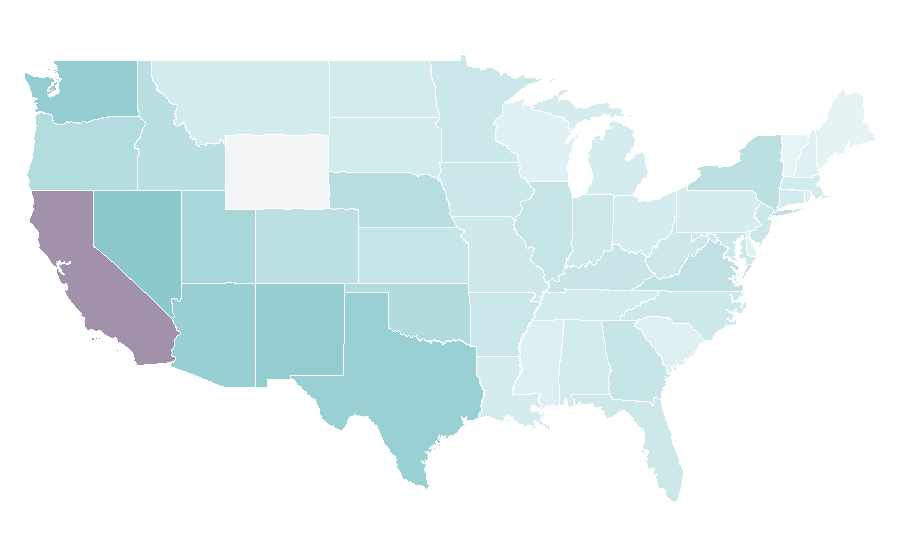 Affinity by region — Bella Poarch, United States