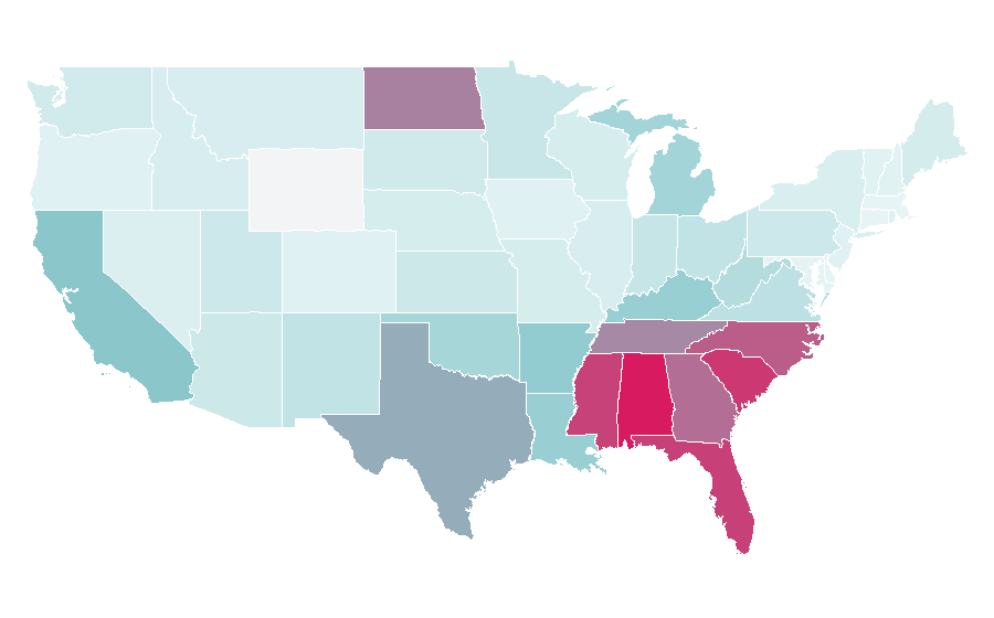 Affinity by region — Bell's Brewery, United States
