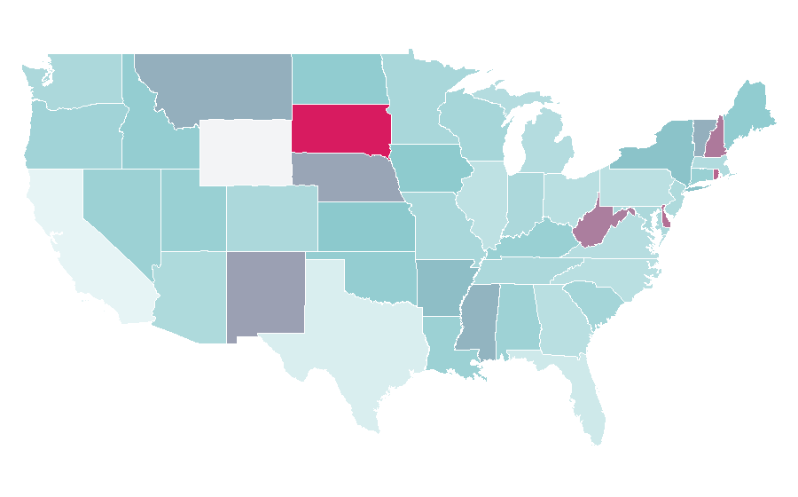 Affinity by region — Bengali cuisine, United States