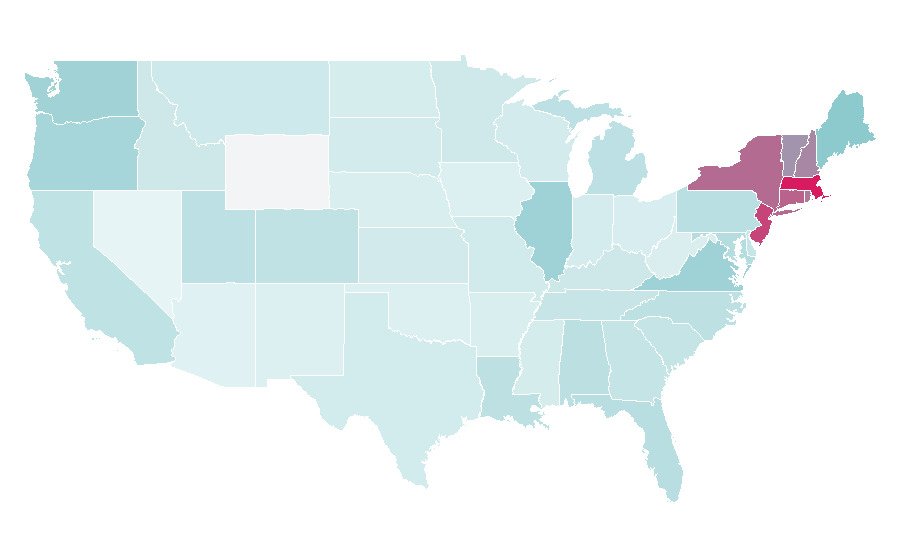 Affinity by region — Benjamin Moore, United States