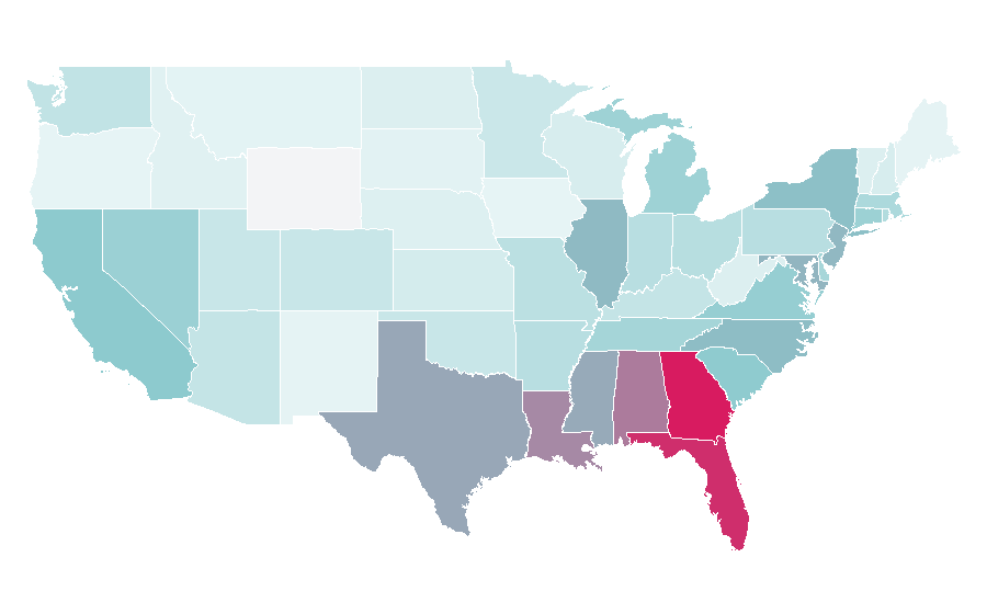 Affinity by region — Bentley Bentayga, United States