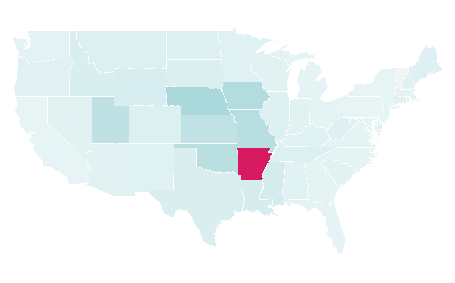 Affinity by region — Bentonville, Arkansas, United States