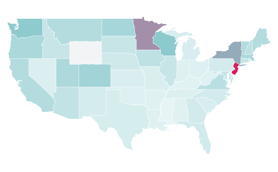 Affinity by region — Bergen, United States