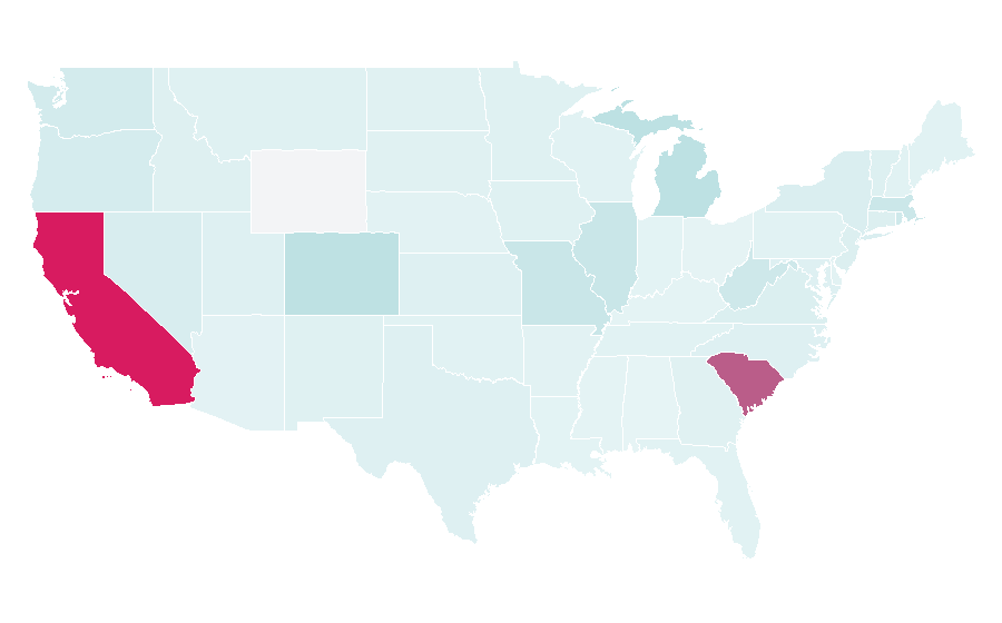 Affinity by region — Berkley (fishing), United States
