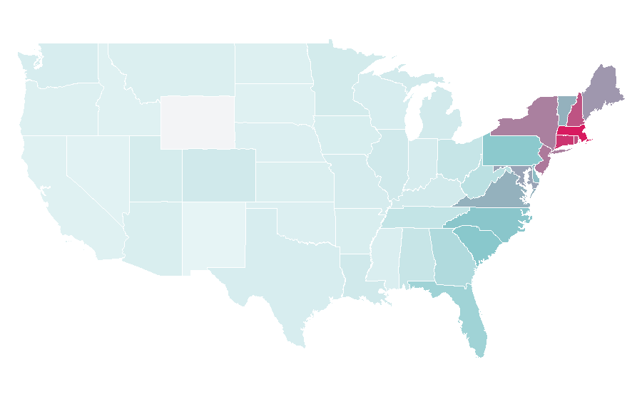 Affinity by region — Bermuda, United States