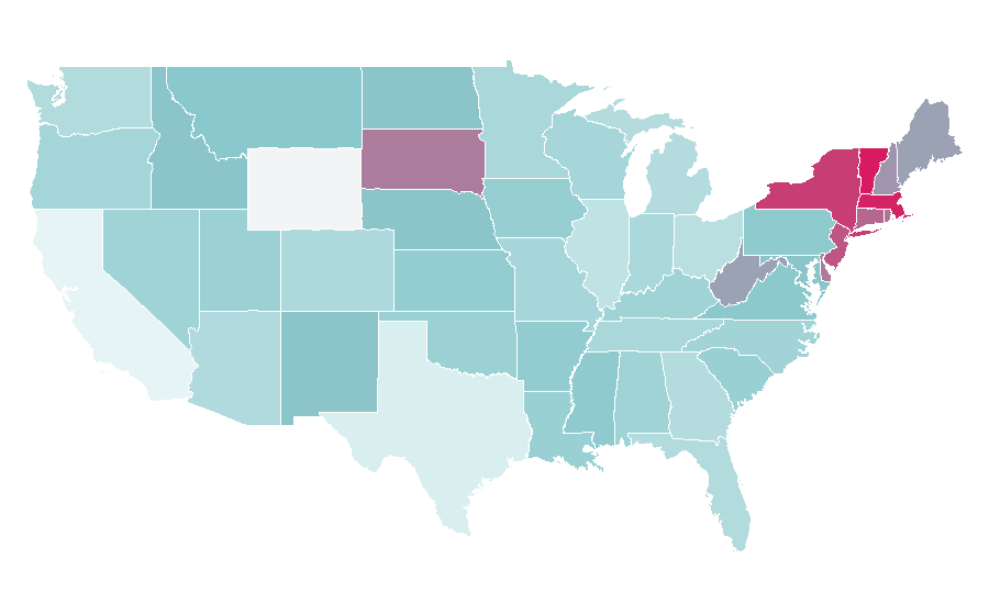 Affinity by region — Bermuda Tourism, United States