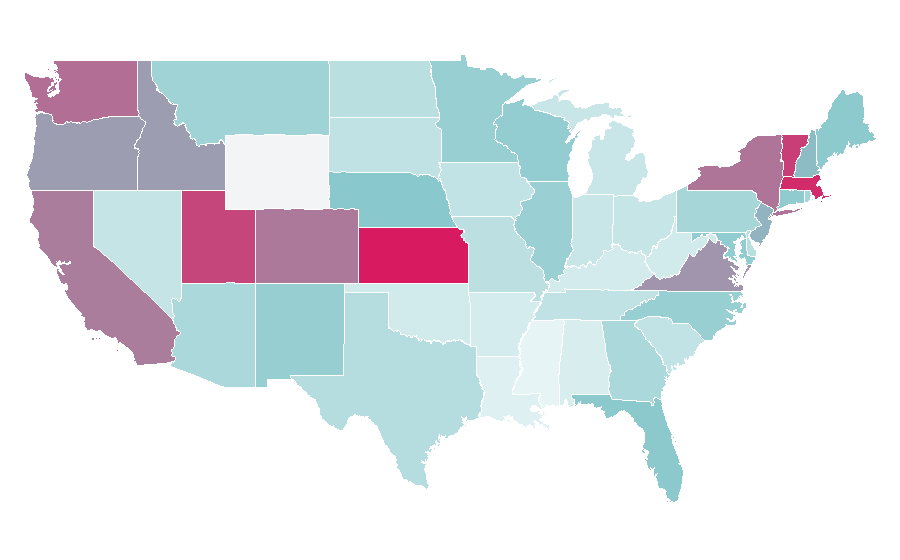 Affinity by region — Bern, United States