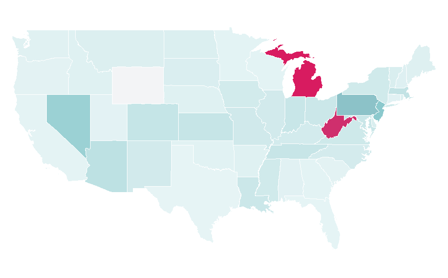 Affinity by region — BetMGM, United States