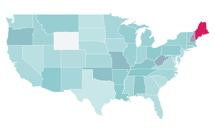 Affinity by region — Bette Davis, United States