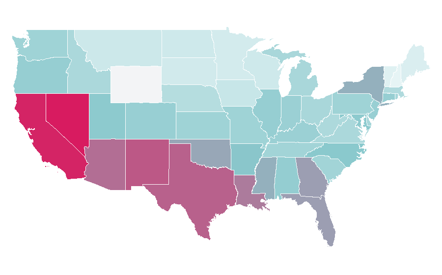 Affinity by region — Betty Boop, United States