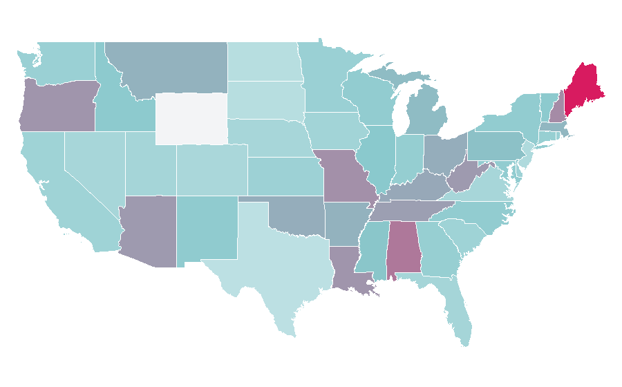 Affinity by region — Betty Davis, United States