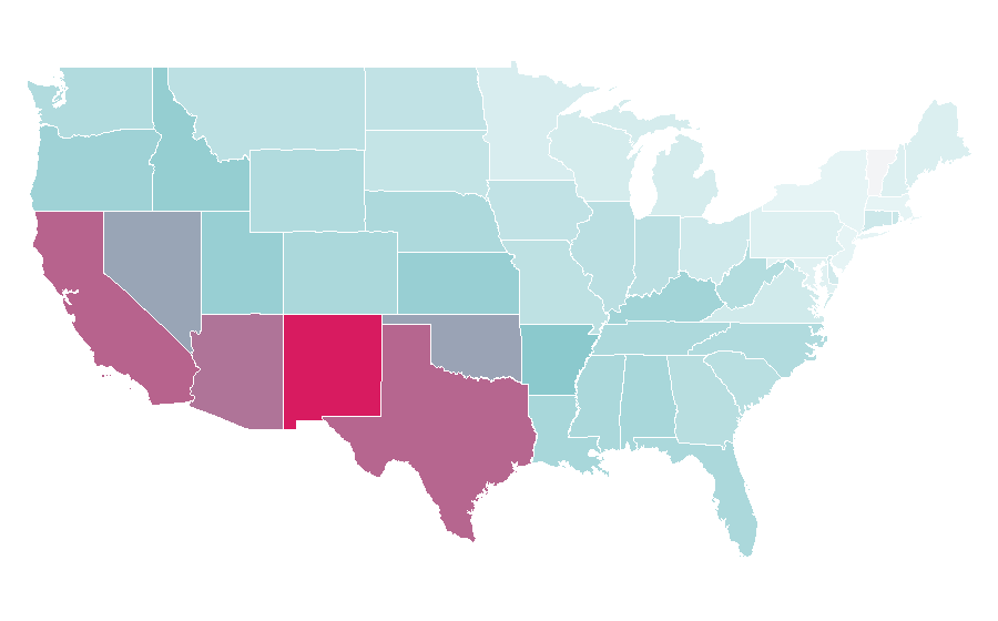 Affinity by region — Beverly Hills Chihuahua, United States