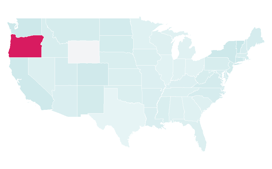 Affinity by region — Bhakti yoga, United States