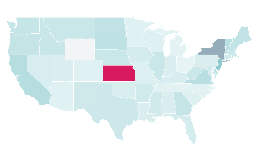 Affinity by region — Bhojpuri language, United States