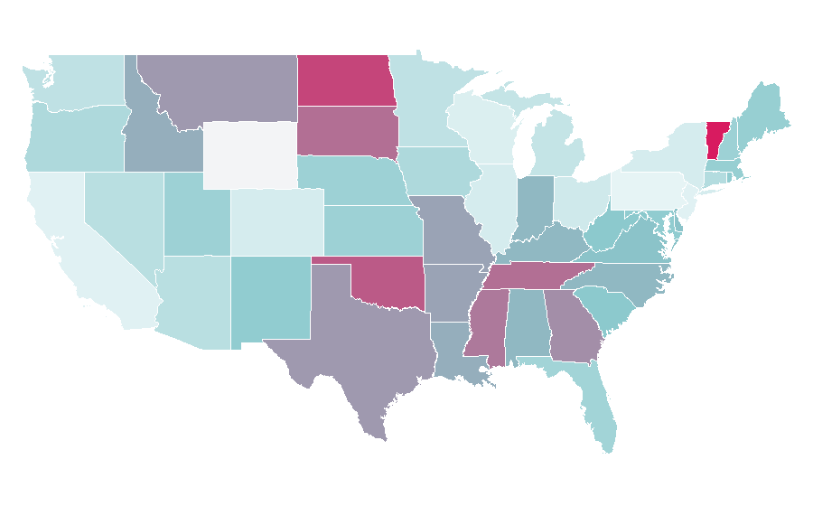 Affinity by region — Biblical Hebrew, United States